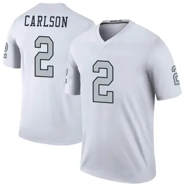 Daniel Carlson Las Vegas Raiders Women's Name & Number Logo Slim Fit  T-Shirt - Ash