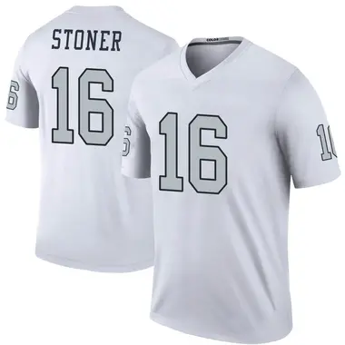 Dillon Stoner Las Vegas Raiders Men's Black Distressed Name & Number  Tri-Blend T-Shirt