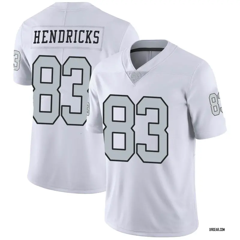 Ted Hendricks Las Vegas Raiders Youth Legend White Color Rush T-Shirt